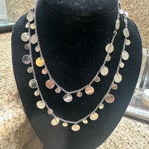 Elegant Shiny Silver Disc Necklace